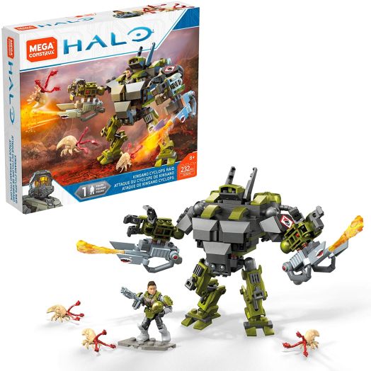Mega Construx Halo Kinsano Cyclops Raid Micro Action Figure Building Set