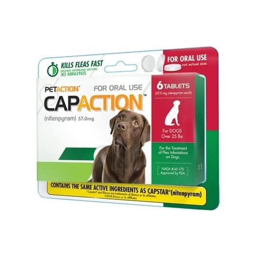 CapAction Oral Flea Treatment Large Dog 6ct