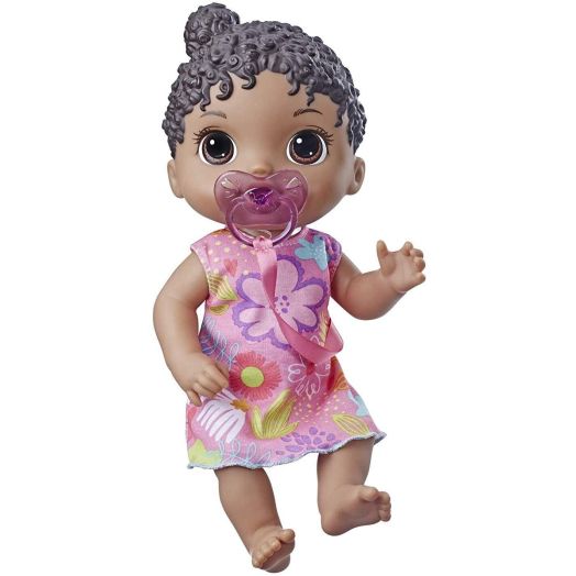 Baby Alive Baby Lil Sounds: Interactive Black Hair Baby Doll for Girls and Boys Ages 3 and Up, Makes 10 Sound Effects, Including Giggles, Cries, Baby Doll with Pacifier