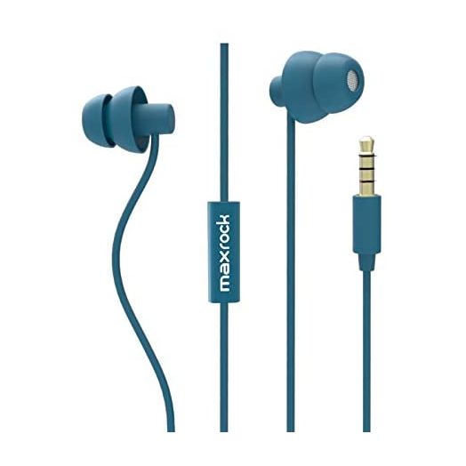 MAXROCK Sleep Earplugs - Noise Isolating Ear Plugs Sleep Earbuds Headphones with Unique Total Soft Silicone Perfect for Insomnia, Side Sleeper, Snoring, Air Travel, Meditation and Relaxation(wh) (Blue)