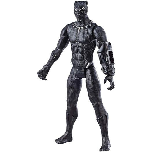 Avengers Marvel Endgame Titan Hero Series Black Panther 12" Action Figure, Brown/A