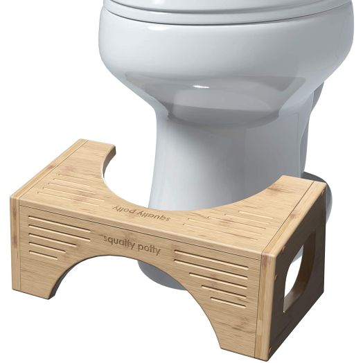 Squatty Potty The Original Toilet Stool - Bamboo Flip, 7" and 9" Height, Two Sizes-in-One