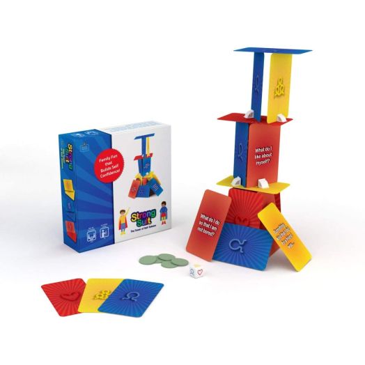 StrongSuit - The Tower of Self Esteem, Family Therapy Card Game for Kids, Teens, Boost Self Confidence and Social Skills with Creativity, Problem Solving - Used by Therapists and Parents, 2-5 Players