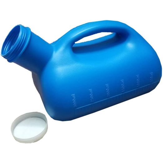 YUMSUM 3000ML Large Male Urinal Portable Mens Potty Pee Bottle Collector Travel Toilet (Blue)