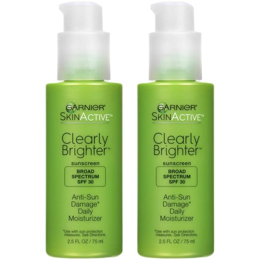 Garnier SkinActive SPF 30 Face Moisturizer with Vitamin C, Clearly Brighter , 2.5 Fl Oz, Pack of 2
