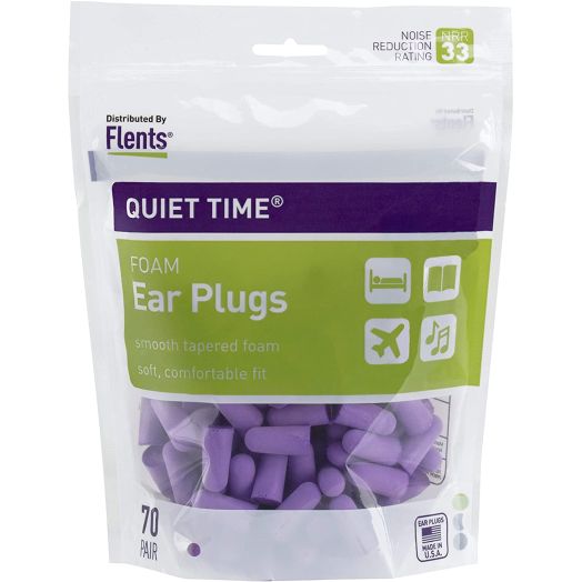 Flents Ear Plugs, 70 Pair, Ear Plugs for Sleeping, Snoring, Loud Noise, Traveling, Concerts, Construction, and Studying, NRR 33