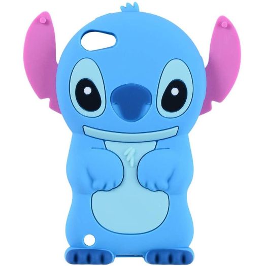 iPod Touch 7 Case, iPod Touch 6 Case, iPod Touch 5 Case, 3D Cute Cartoon Blue Alien Animal Teen Girls Women Kids Soft Rubber Silicone Shockproof Case Cover for iPod Touch 7th 6th 5th Generation (Blue)