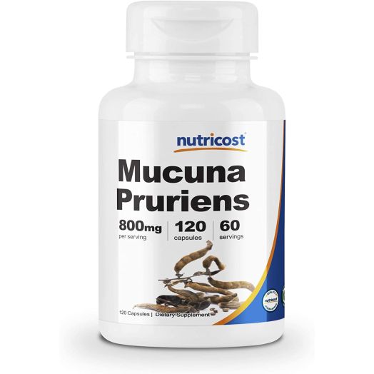 Nutricost Mucuna Pruriens 400mg, 120 Capsules - 800mg Per Serving - Made with High-Quality Mucuna Pruriens Seed