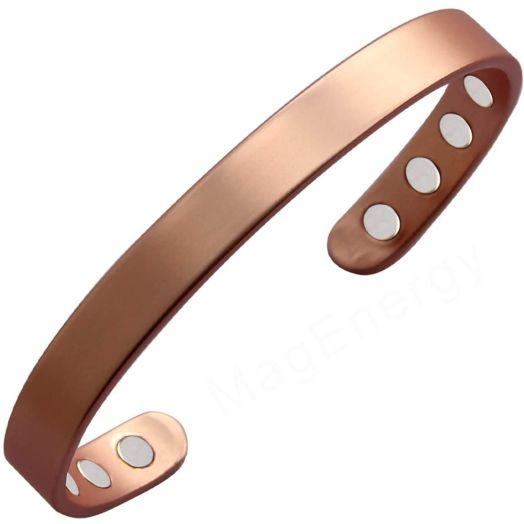 Copper Bracelet for Men and Women 99.9% Pure Copper Bangle 6.5" Adjustable for Arthritis with 8 Magnets for Effective Joint Pain Relief, Arthritis, RSI, Carpal Tunnel