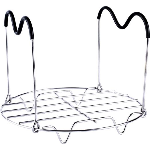 HapWay Steamer Rack Trivet with Heat Resistant Silicone Handles Compatible with Instant Pot 6 and 8 qt Accessories, Stainless Steel Steaming Rack Trivet Stand for Pressure Cooker