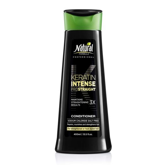 Natural Formula Keratin Intense Conditioner - Sodium Chloride Free Keratin Infused Conditioner - Keratin Hair Repair Treatment For Frizz Free Straightened Hair Retains Straightening Results 3x 13.5oz