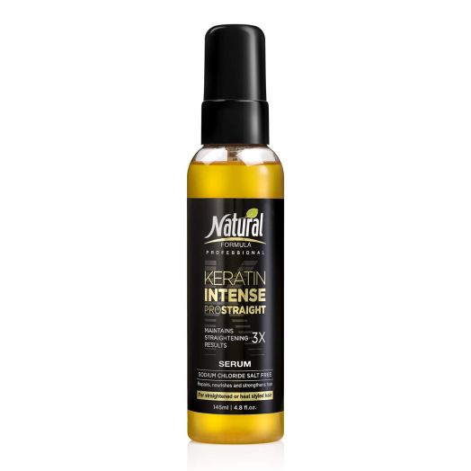 Natural Formula Keratin Intense Hair Serum Keratin Infused Dry Damaged Hair Serum - Sodium Chloride Salt-Free Keratin Hair Serum Hair Repair Treatment For Frizz Free Straightened Hair 4.8 fl.oz