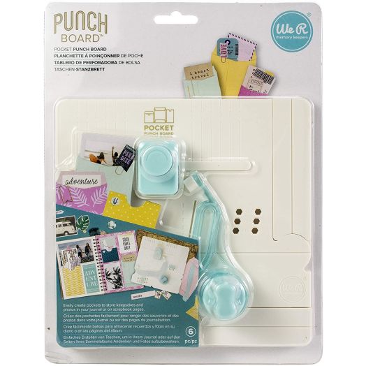 We R Memory Keepers 660484 0633356604846 Tool Journaling-Pocket Punch Board (6 Piece), Multicolor