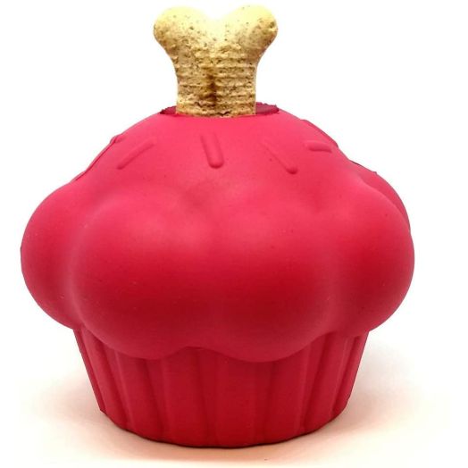 SodaPup - Durable Rubber Cup Cake Treat Dispenser Chew Toy Treat Dispenser Fetch Toy Slow Feeder Made in USA for Aggressive Chewers