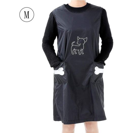 Bestmemories Pet Grooming Apron swith Pockets Cat Dog Shop Bathing Clothes Beautician Work Clothes Pet Haircutting Clothes Waterproof Apron for Pet Grooming (Medium)