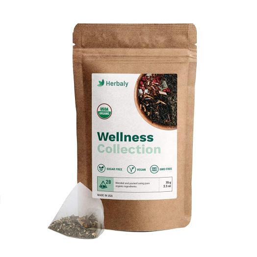 Herbaly Wellness Collection Tea - Vegan and Gluten free, Pack of 1