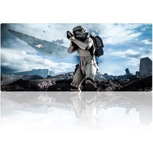 Beymemat Large Gaming Mouse Pad XXL Size (900x400mm) Extended Mouse Mat/Desk Pad with Non-Slip Rubber Base, Special-Textured Surface for Keyboard and Mouse (90x40 Star Wars)
