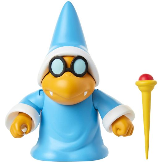 SUPER MARIO Nintendo Collectible Magikoopa 4" Poseable Articulated Action Figure with Wand Accessory, Perfect for Kids and Collectors Alike! for Ages 3+