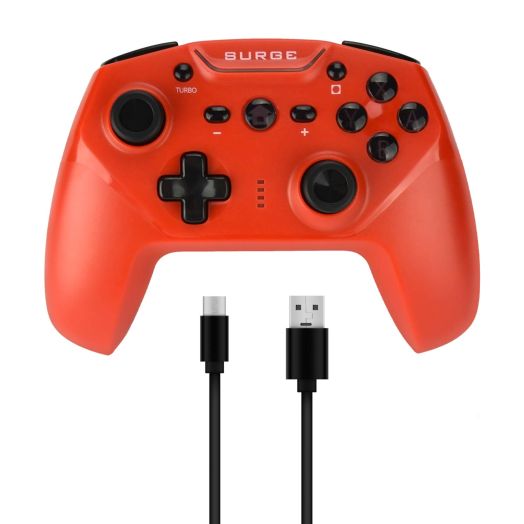 Surge Switchpad Pro Wireless Controller for Nintendo Switch - Red - Nintendo Switch