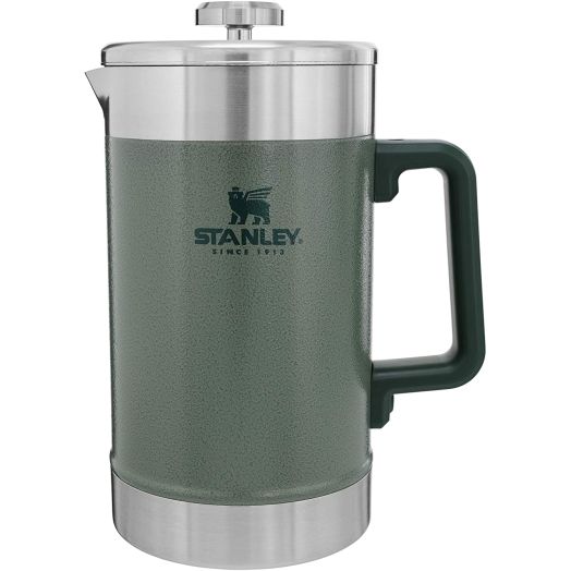 Stanley French Press 48oz with Double Vacuum Insulation, Stainless Steel Wide Mouth Coffee Press, Large Capacity, Ergonomic Handle, Dishwasher Safe,