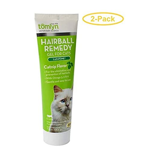 Tomlyn Laxatone Hairball Remedy Gel for Cats - Catnip Flavor (2 Pack)