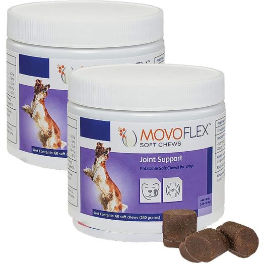 MOVOFLEX Joint Support Soft Chews for Dogs Medium 120Count, Brown
