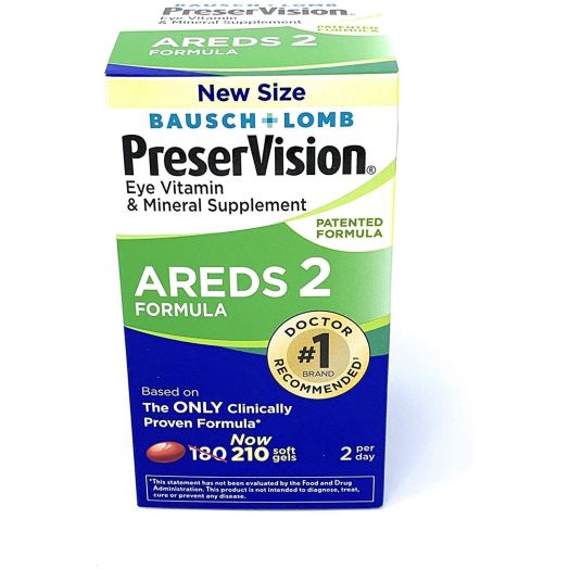 PreserVision AREDS 2 Eye Vitamin and Mineral Supplement (210 ct) with Lutein and Zeaxanthin, Soft Gels