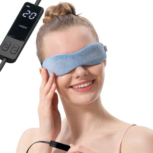 Aroma Season Moist Heated Eye Mask For Stye Blepharitis treatment with Flaxseed, Warm Therapy to Unclog glands, Relieve Dry Eye Syndrome, Chalazion, Stye, MGD and Blepharitis (Blue)