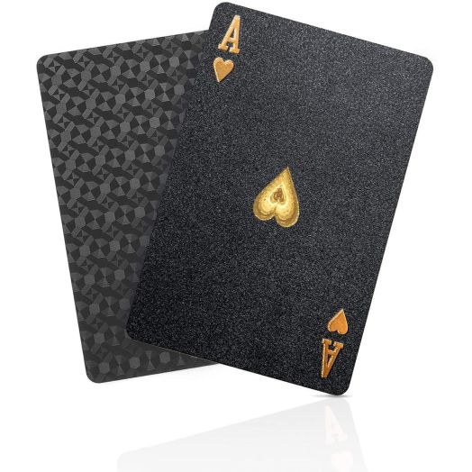 BIEDORF Black Diamond Waterproof Playing Cards Novelty-HD,1 Deck of Cards, Poker Cards Deck