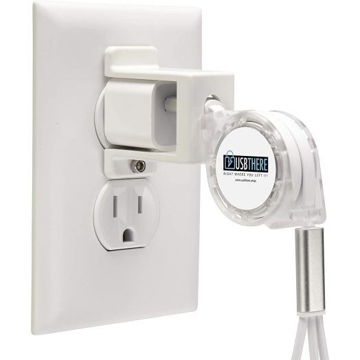 USBthere Cell Phone Charger Lock (1 Kit), Compatible with iPhone and Android, Keeps Cellular-Charging Cable and Cube Locked in Place
