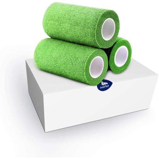 WePet Vet Wrap, Vet Tape Bulk Self-Adherent Gauze Rolls Non-Woven Cohesive Bandage First Aid for Dogs Cats Horses Birds Animals Strong Sports Tape for Wrist Healing Ankle Sprain and Swelling