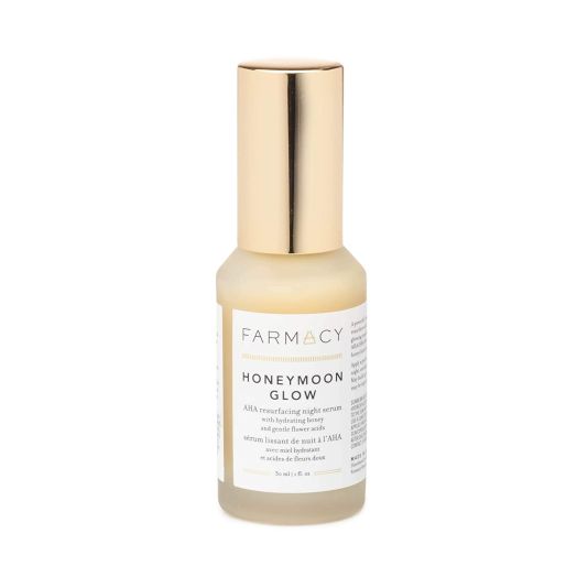 Farmacy Honeymoon Glow AHA Hydrating Night Serum w/Hyaluronic Acid for Fine Lines and Wrinkles