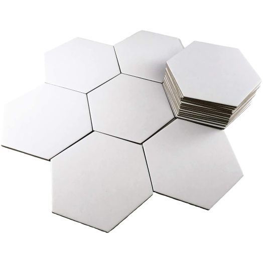 Apostrophe Games 20 Large Blank Hexagon Board Game Chit Tiles (Settlers of Catan Size)