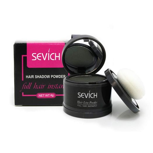 Instantly Hair Shadow - Sevich Hair Line Powder, Quick Cover Grey Hair Root Concealer with Puff Touch, 4g Dark Brown