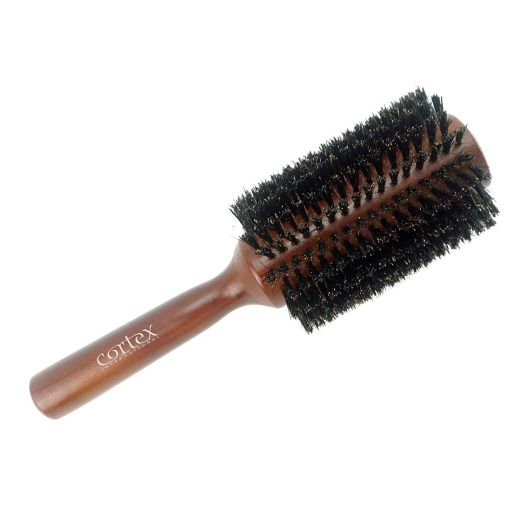 Cortex Professional 100% Boar Bristle Brushes For Women and Men - Round Hair Brush Wooden Handle For All Hair Types (2.4 Inch)