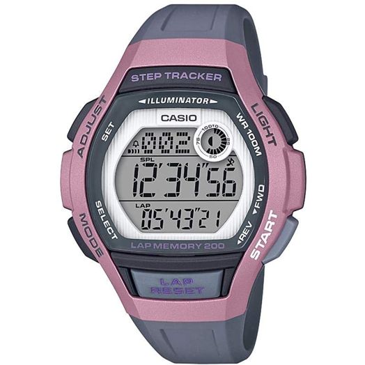 Casio Women's Runner Quartz Running Watch with Resin Strap, Black, 19.3 (Model: LWS-2000H-4AVCF)