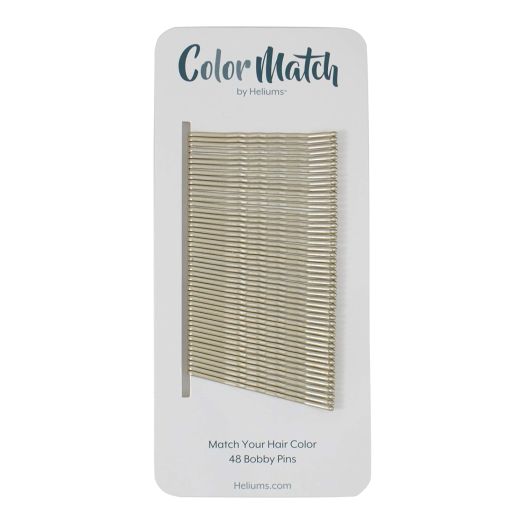 Ash Light Blonde Champagne Premium Color Match Bobby Pins, 2 Inch Wavy - 48 Count