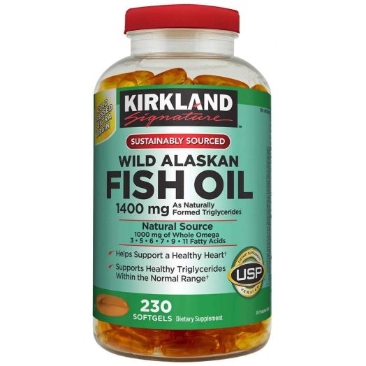Kirkland Signature Expect More Wild Alaskan Fish Oil 1400 mg, 230 Softgels