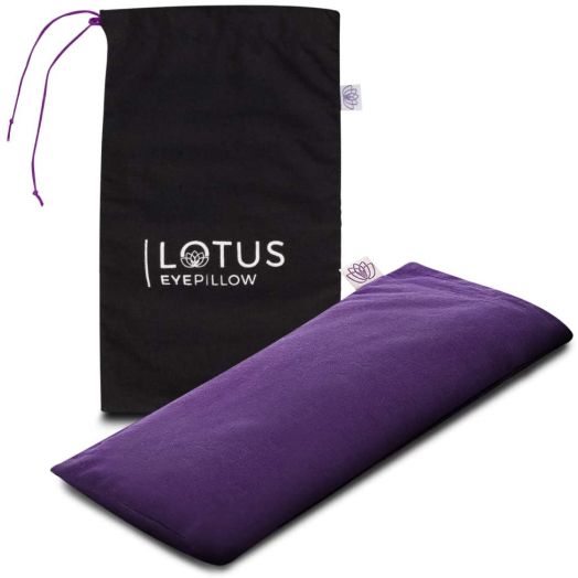 Lotus Weighted Lavender Eye Pillow Sleeping and Spa Relaxation mask - Yoga Eye Pillow - Lavender Aromatherapy Eye Pillow - Hot and Cold Therapy - Head Ache Relief - Birthday Gift Men, Women, Employees