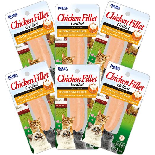 INABA Grilled Tuna and Chicken Fillets in Savory Seafood Broth Cat Treat