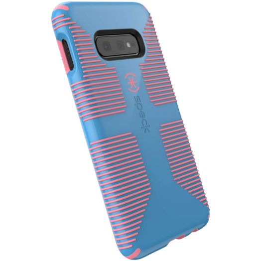 Speck Products CandyShell Grip Samsung Galaxy S10e Case, Azure Blue/Melon Pink