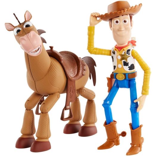 Toy Story Disney Pixar 4 Woody and Buzz Lightyear 2-Character Pack, Movie-Inspired Relative-Scale for Storytelling Play [Amazon Exclusive]