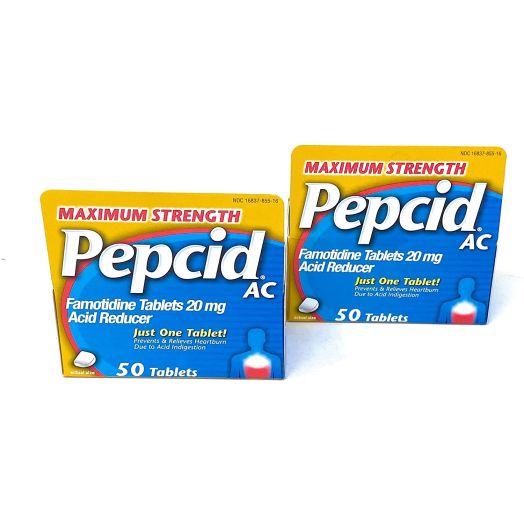 Pepcid AC Acid Reducer Maximum Strength Tablets, 2 Pack of 50 Count (100 Count Total)