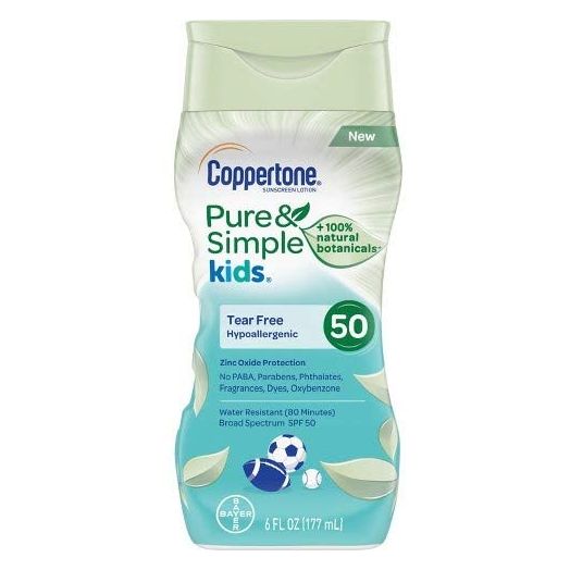 Coppertone Kids - Pure and Simple Kids SPF 50 Lotion 6 Oz (CT58073), White