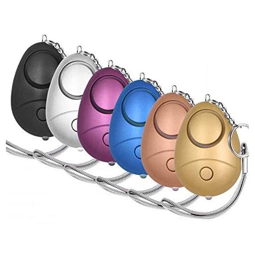 KOSIN Safe Sound Personal Alarm, 6 Pack 140DB Personal Security Alarm Keychain with LED Lights, Emergency Safety Alarm for Women, Men, Children, Elderly