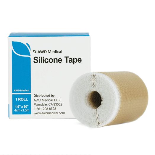AWD Medical Soft Silicone Gel Tape for Scar Removal (1.6 x 60) Highly Comfortable Painless| 6-8 Month Supply| Acne Scar Treatment| C Section| Keloid| Surgery| Premium Hospital Medical Grade