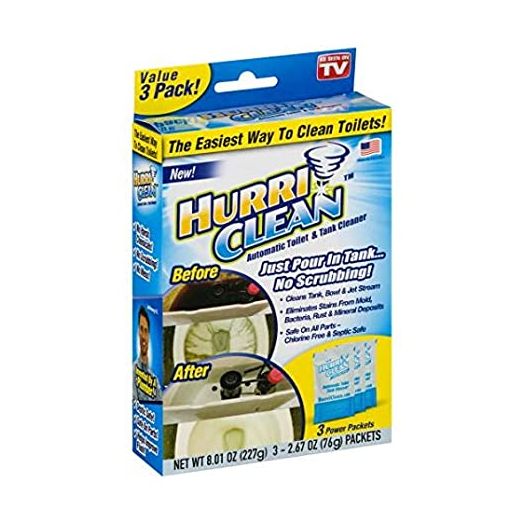 Hurriclean Deluxe 3-Pack New and Improved Automatic Toilet Tank Cleaner No Scrubbing
