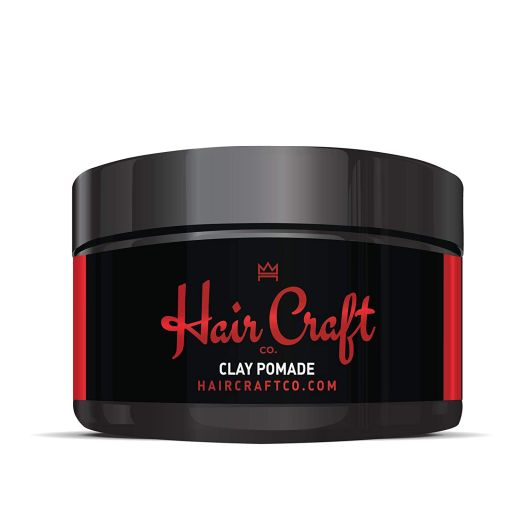 Hair Craft Co. Clay Pomade 2.8oz - Shine Free Matte Finish - Medium Hold/Natural Look Best Men's Styling Product, Barber Approved Ideal for Textured, Thickened and Modern Hairstyles Unscented, (Packaging May Vary)