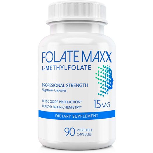 FolateMaxx L-Methylfolate 15 mg 90 Capsules Active Folate Non-GMO Methyl Folate, 5-MTHF