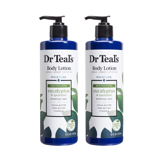 Dr Teal's Body Lotion Moisture Rejuvenating Eucalyptus and Spearmint, 16 fl oz Pack of 2